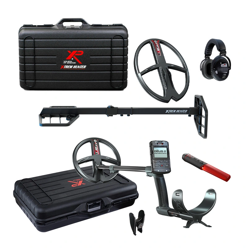 DEUS II RC + 3 bobinas (34x28cm + Xtrem Hunter) + audífono bluetooth WSAII-XL + Pointer MI-6